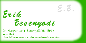 erik besenyodi business card